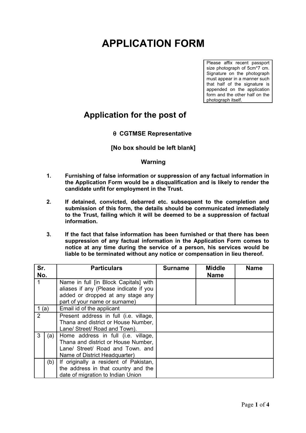 Application Form s21