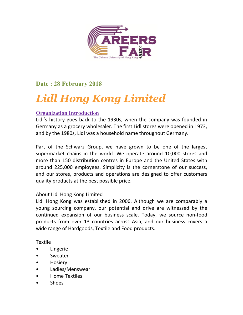 Lidl Hong Kong Limited