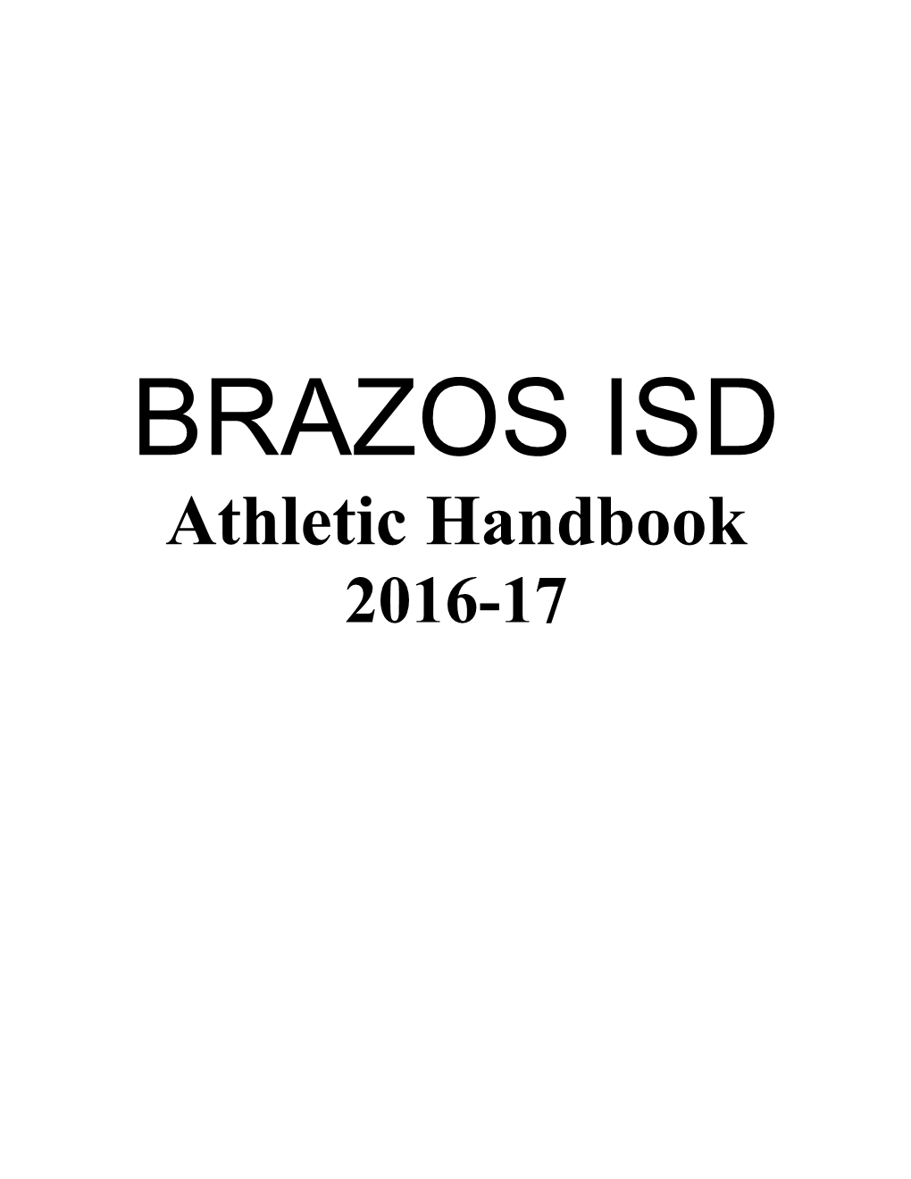 Athletic Handbook