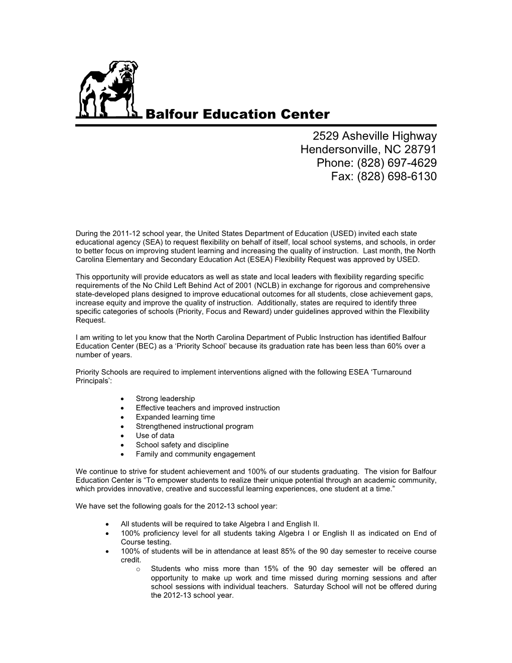 Balfour Education Center