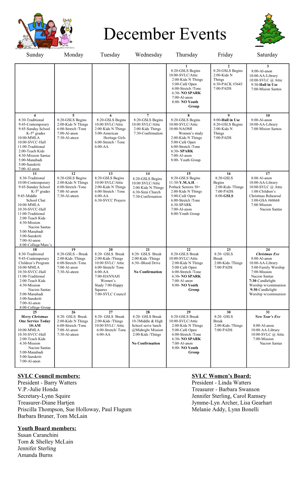 SVLC Council Members: SVLC Women S Board