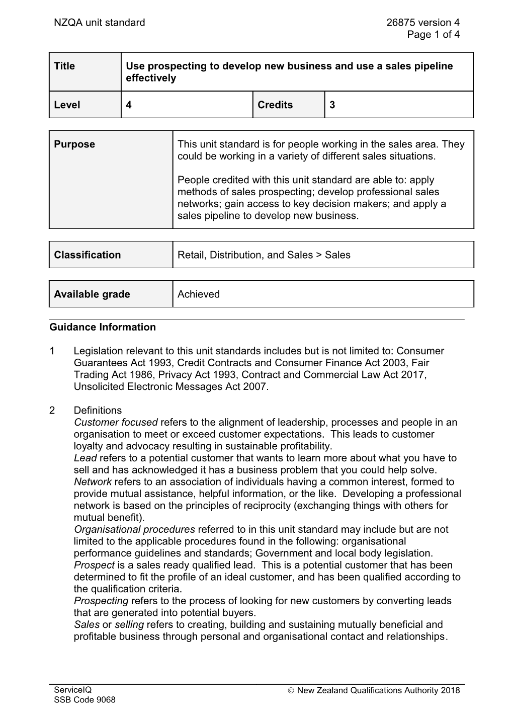 26875 Use Prospecting to Develop New Business and Use a Sales Pipeline Effectively