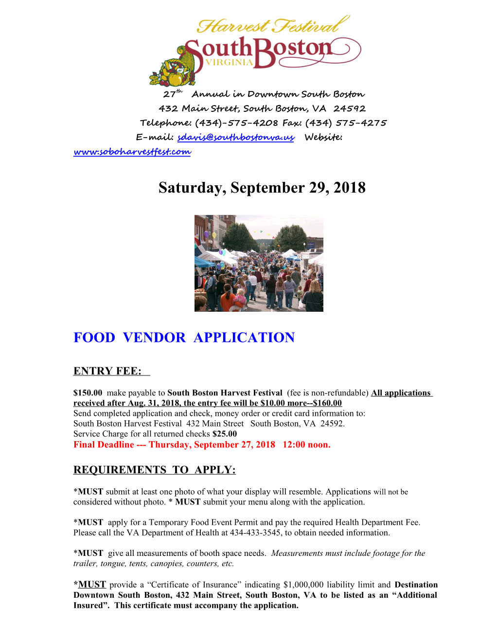 27Th Annual in Downtown South Boston