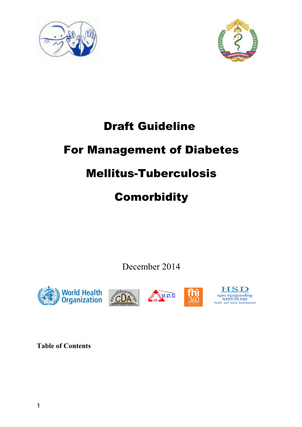 For Management of Diabetes Mellitus-Tuberculosis
