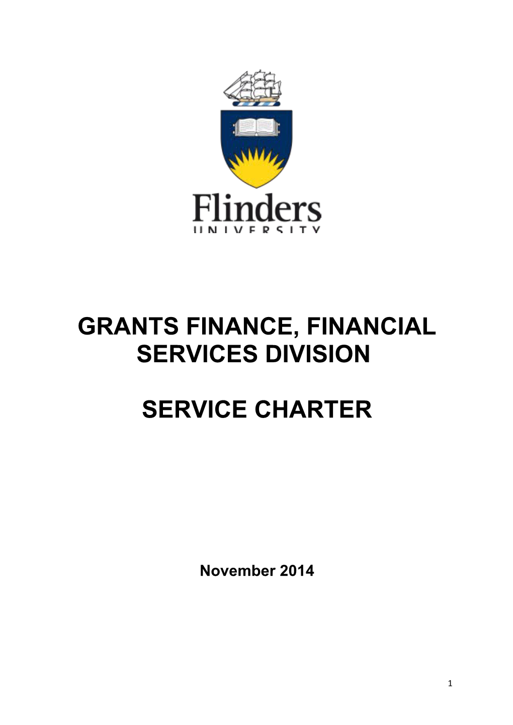 Grants Finance, Financial Services Division