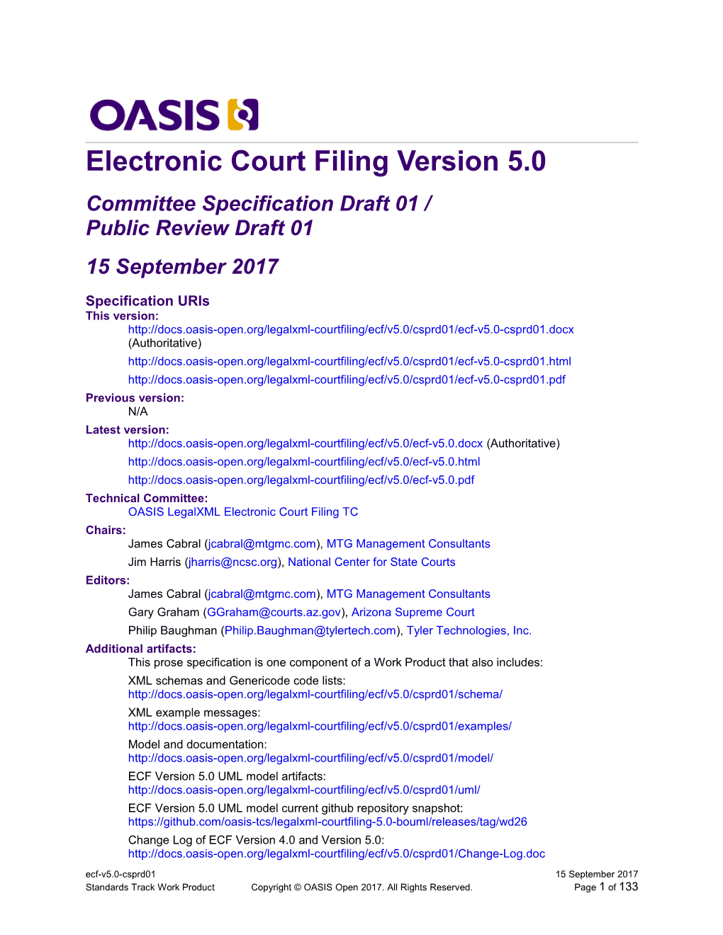 Electronic Court Filing Version 5.0