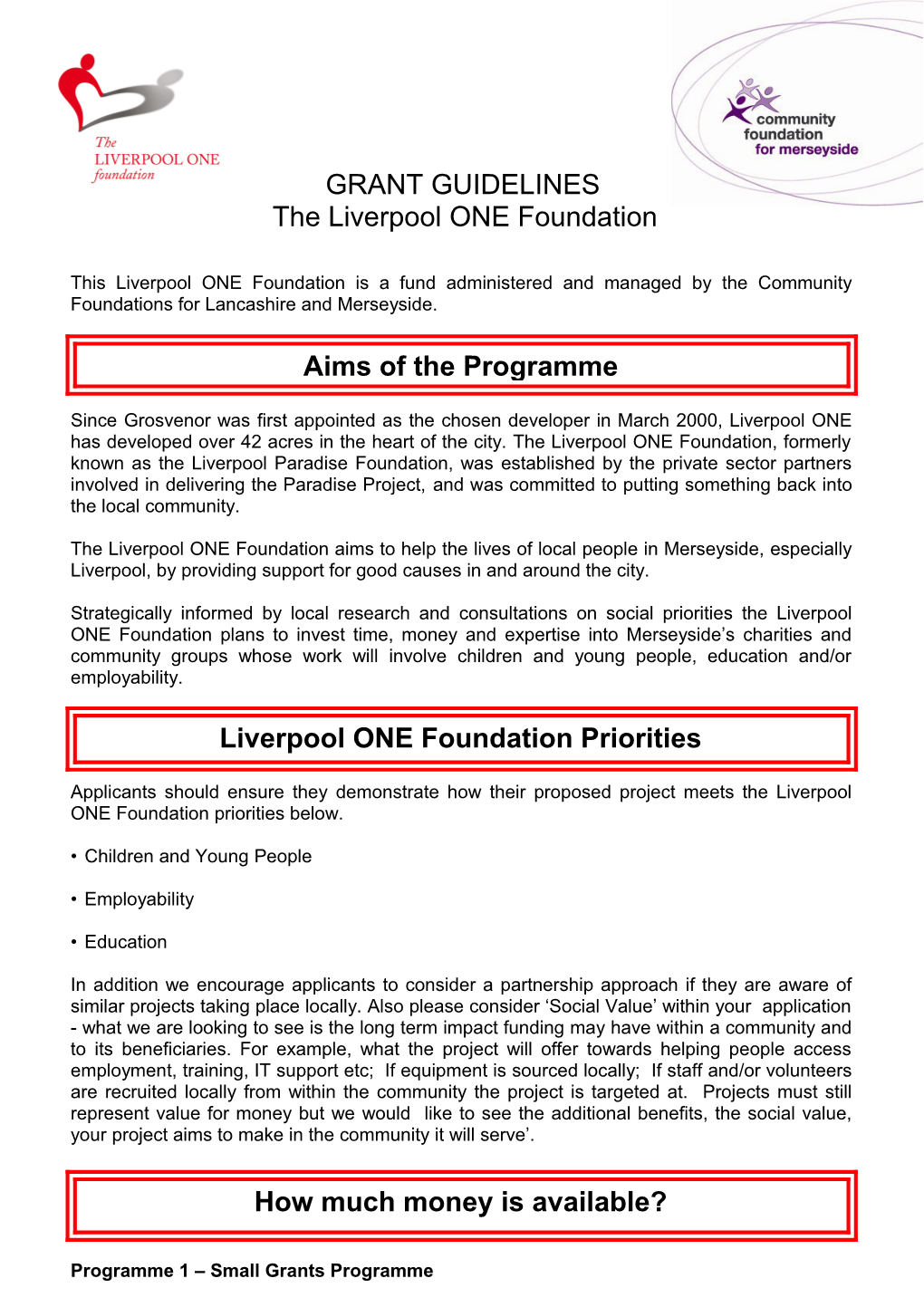 The Liverpool ONE Foundation