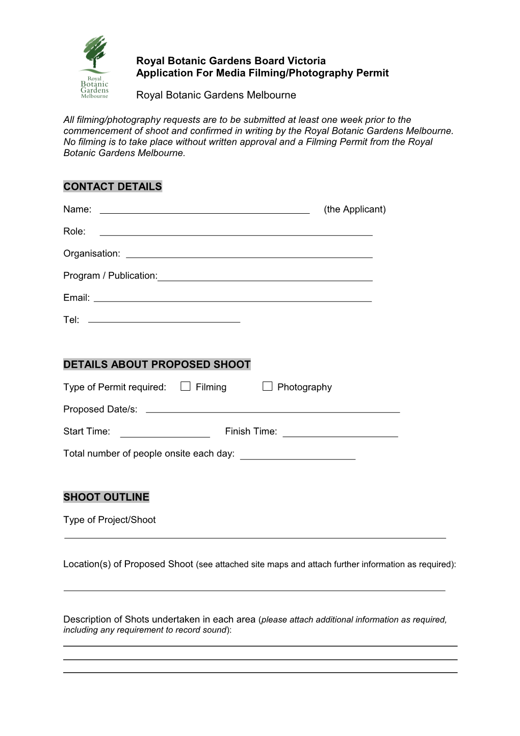 Please Submit Completed Forms to the Marketing and Communications Branch