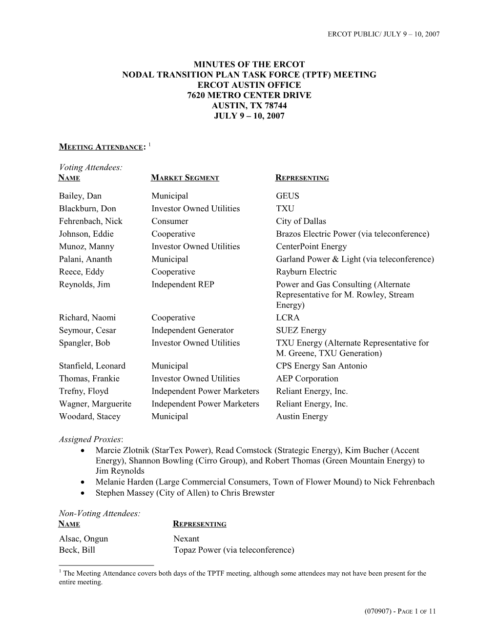 Draft TPTF Meeting Minutes 070907