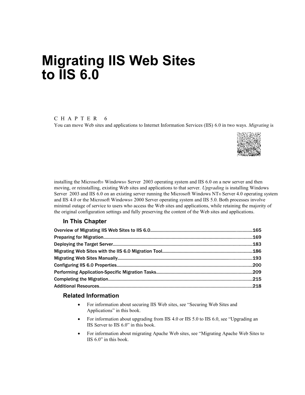 09 CHAPTER 6 Migrating IIS Web Sites to IIS 6.0