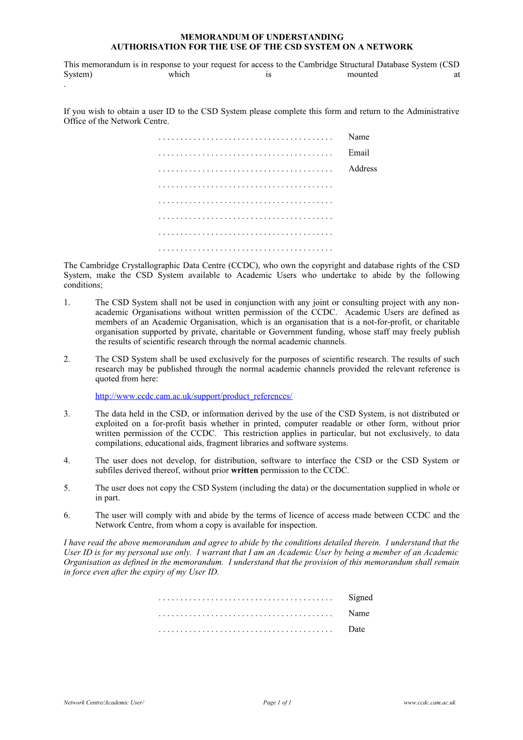 Memorandum of Understanding s30