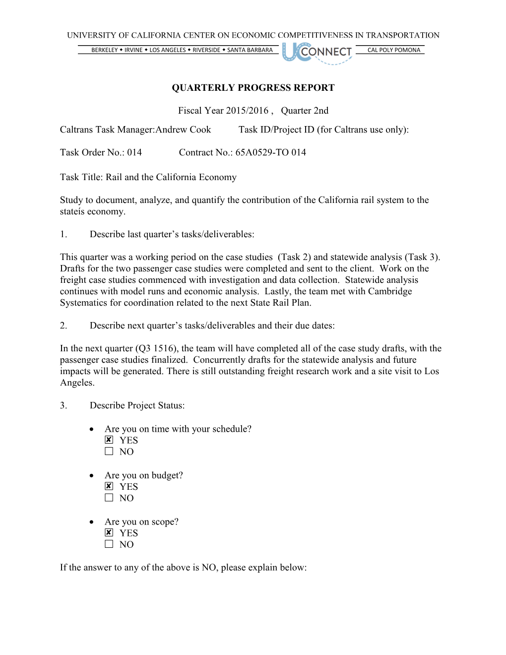 Sample Financial Quarterly Report