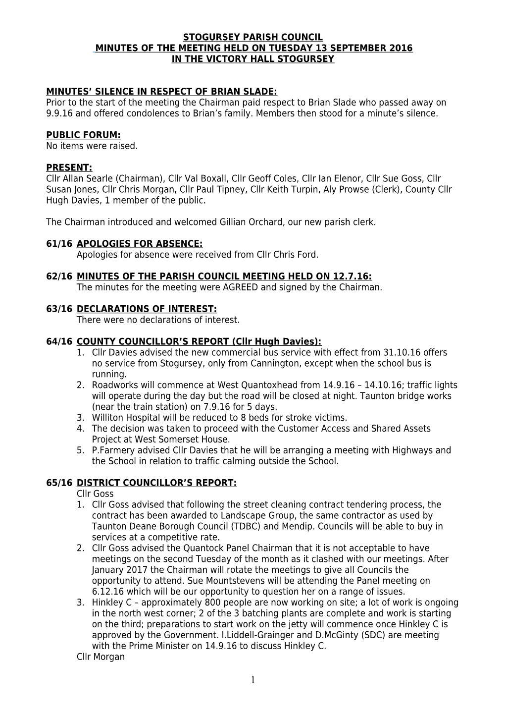 Stogursey Parish Council s1