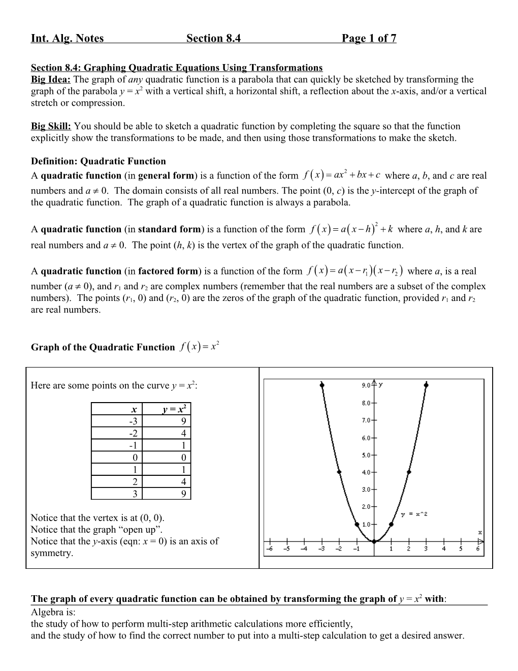 Int Alg Lecture Notes, Section 8.4