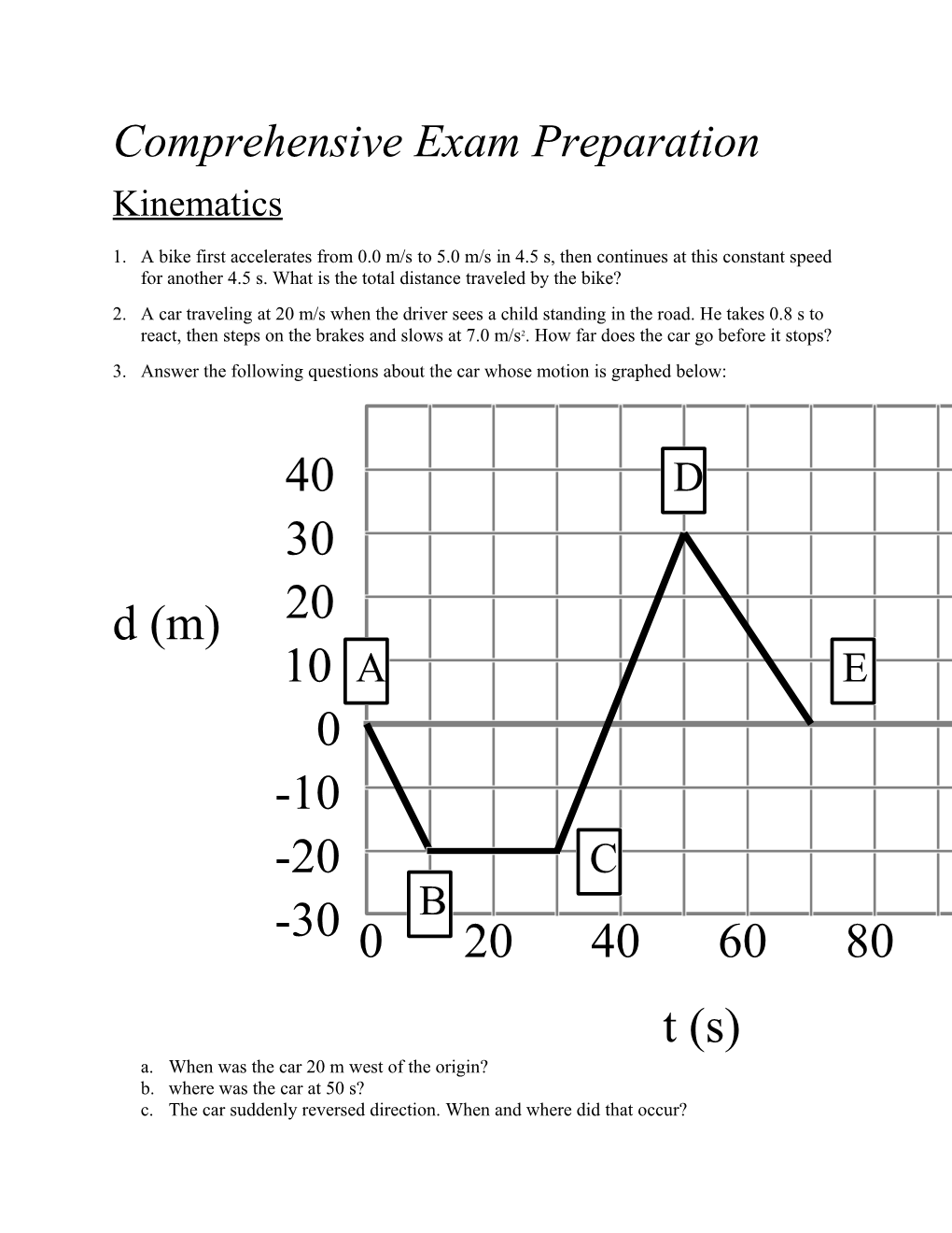 Comprehensive Exam Preparation s2