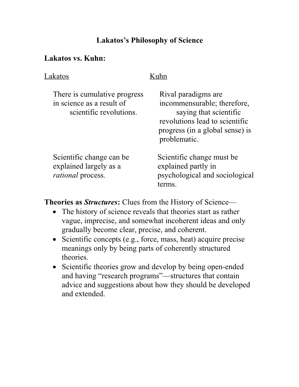 Lakatos S Philosophy of Science
