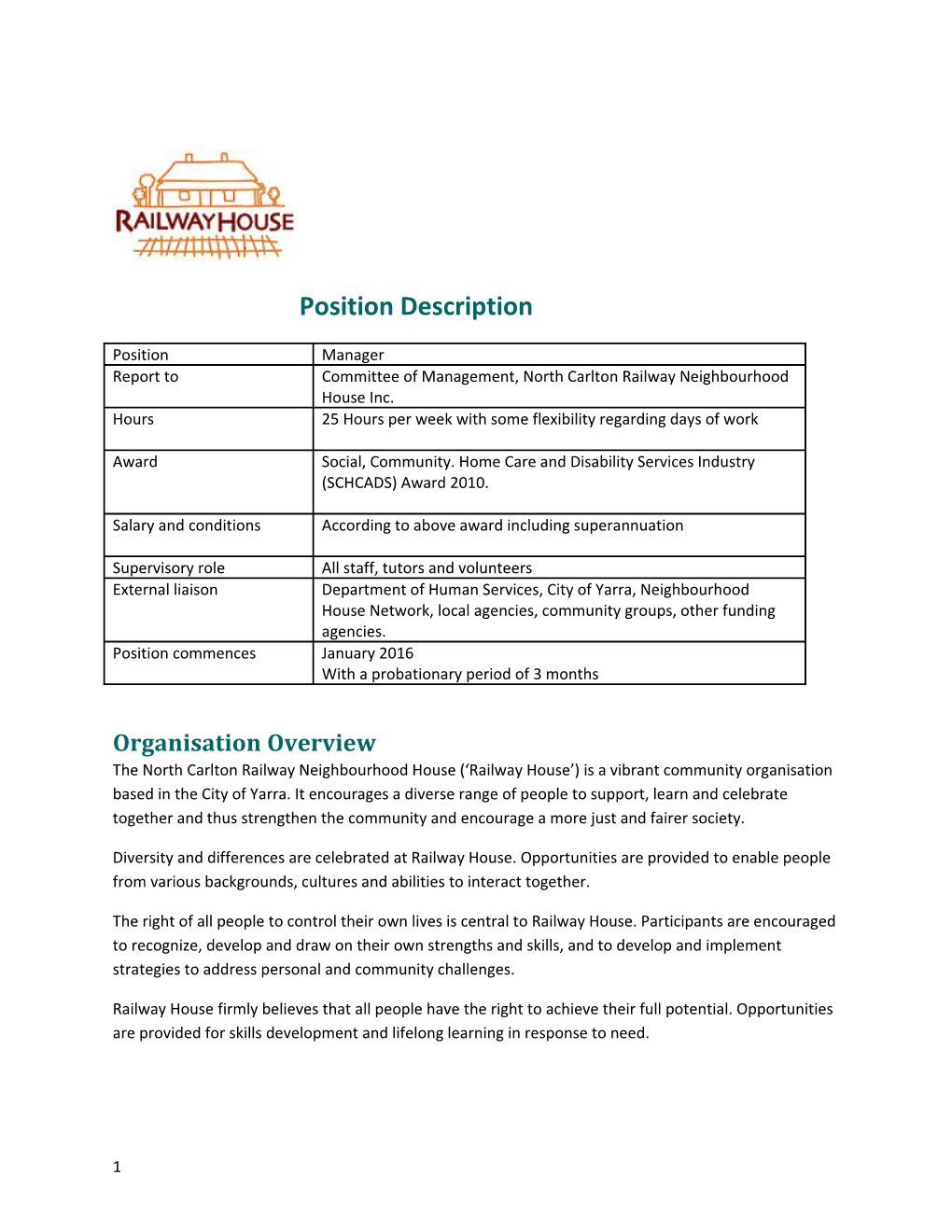 Organisation Overview