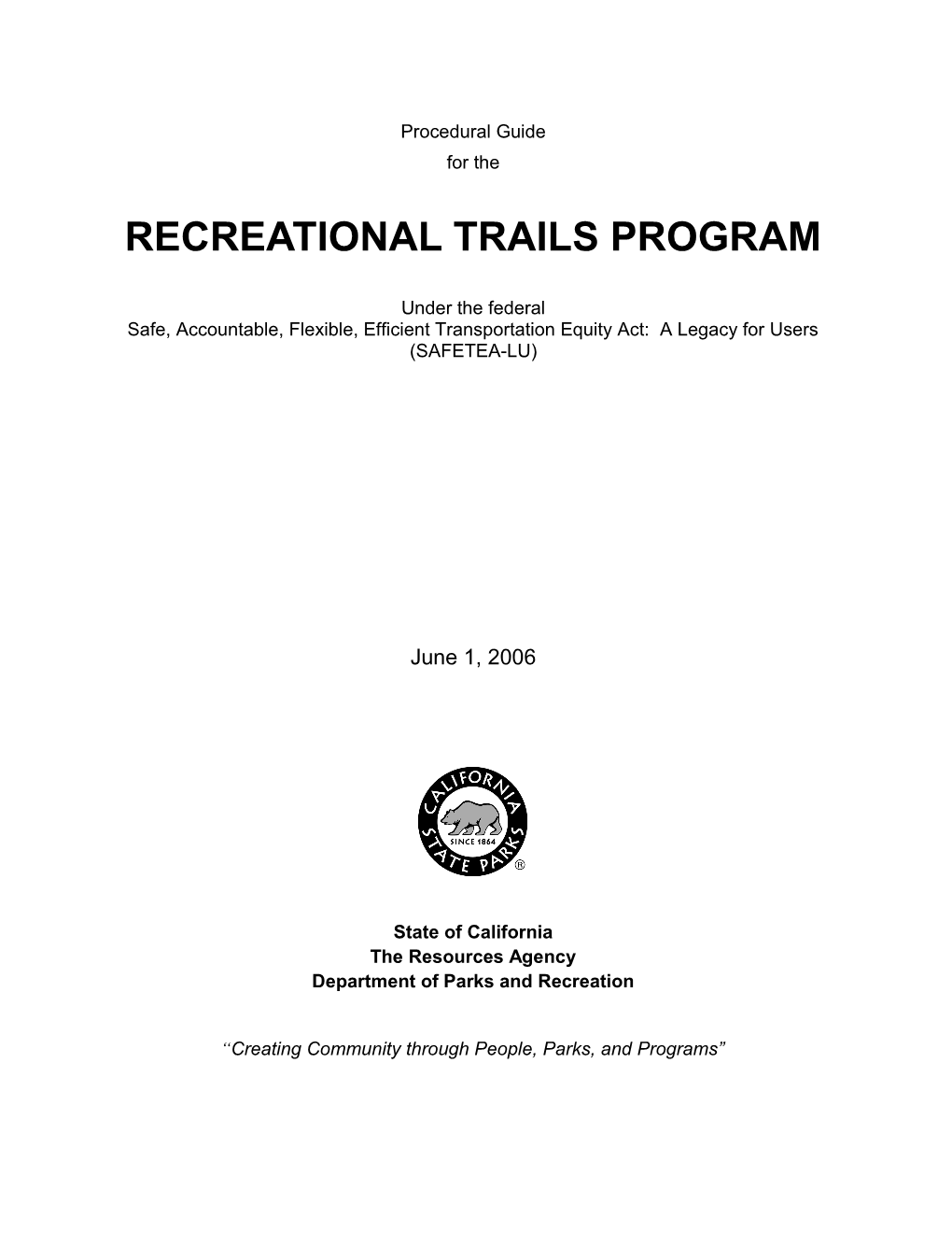 Recreational Trails Program