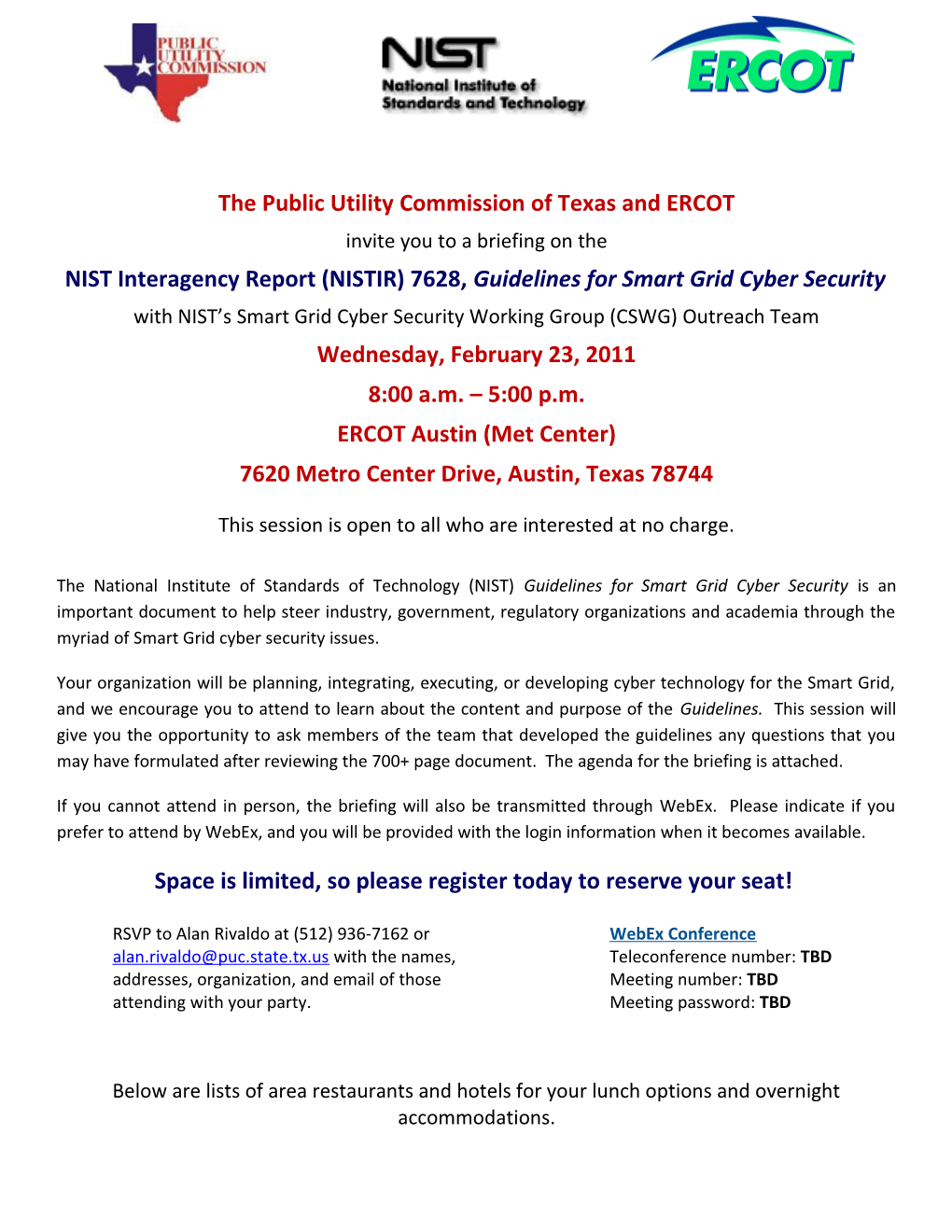 The Public Utility Commission of Texas and ERCOT