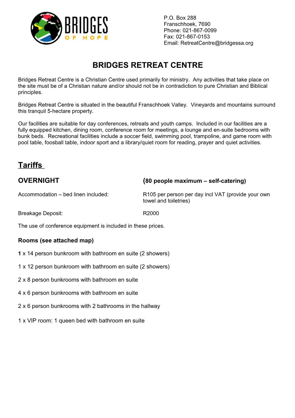 Bridges Retreat Centre