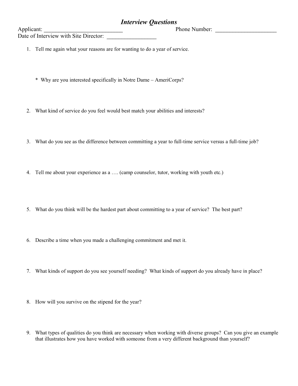 Interview Questions s1