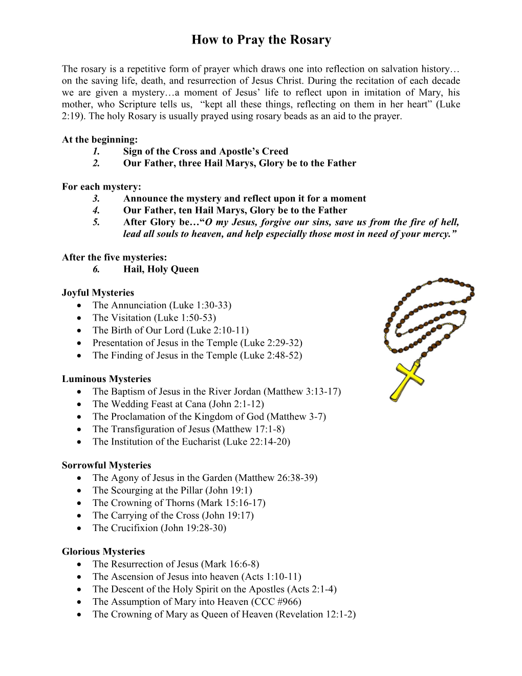 How to Pray the Rosary