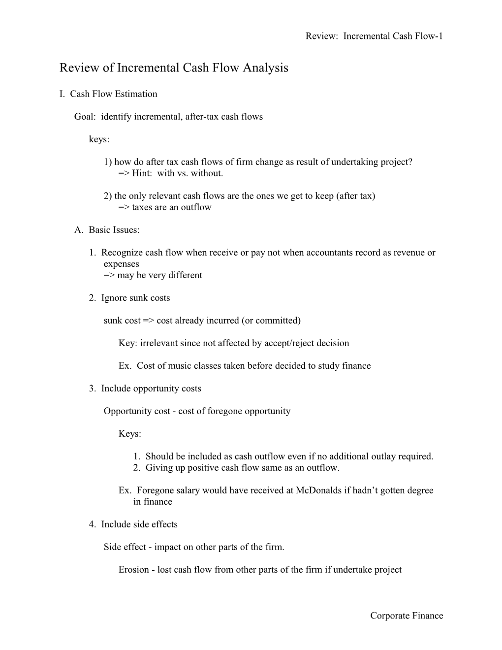 Chapter 8 - Making Capital Investment Decisions