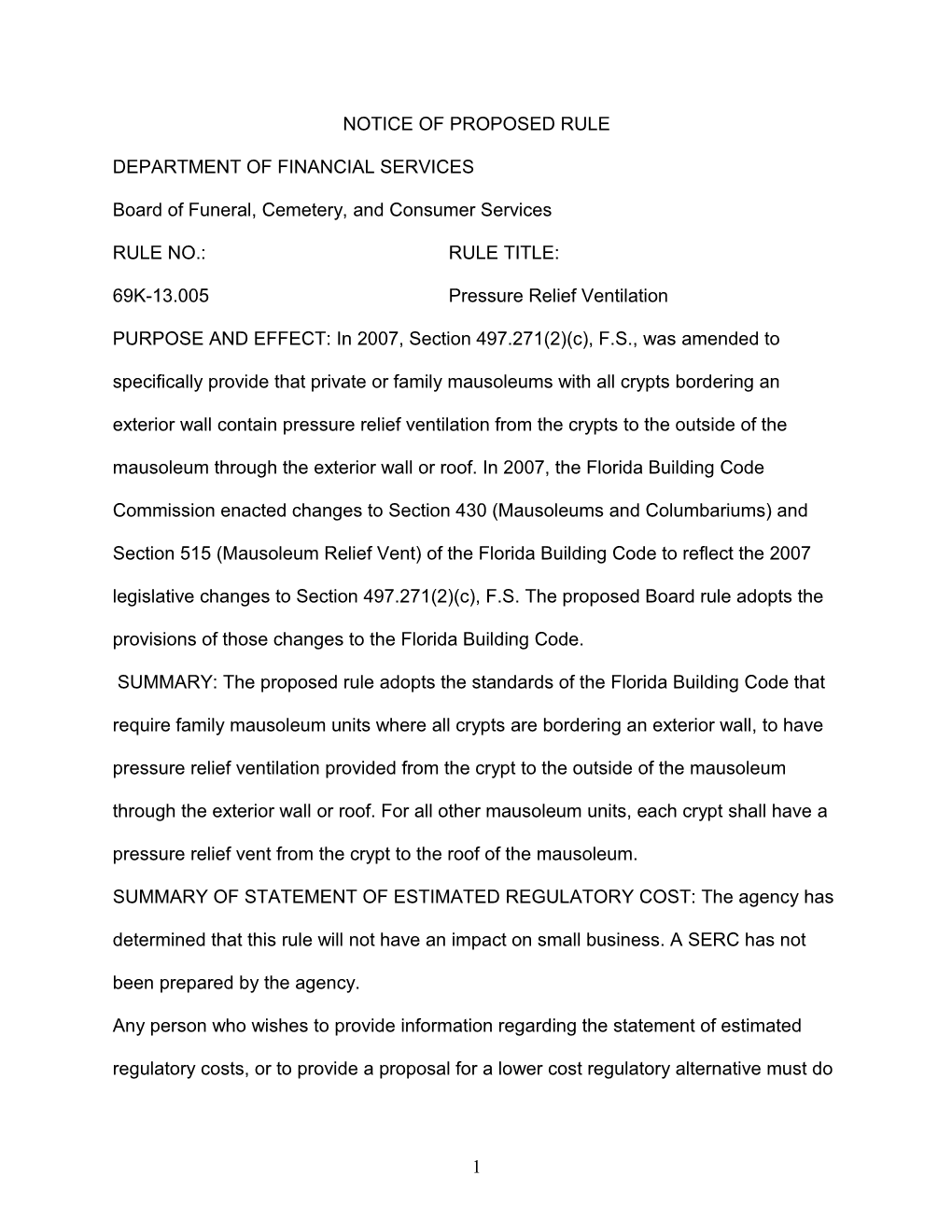 Notice of Proposed Rulemaking