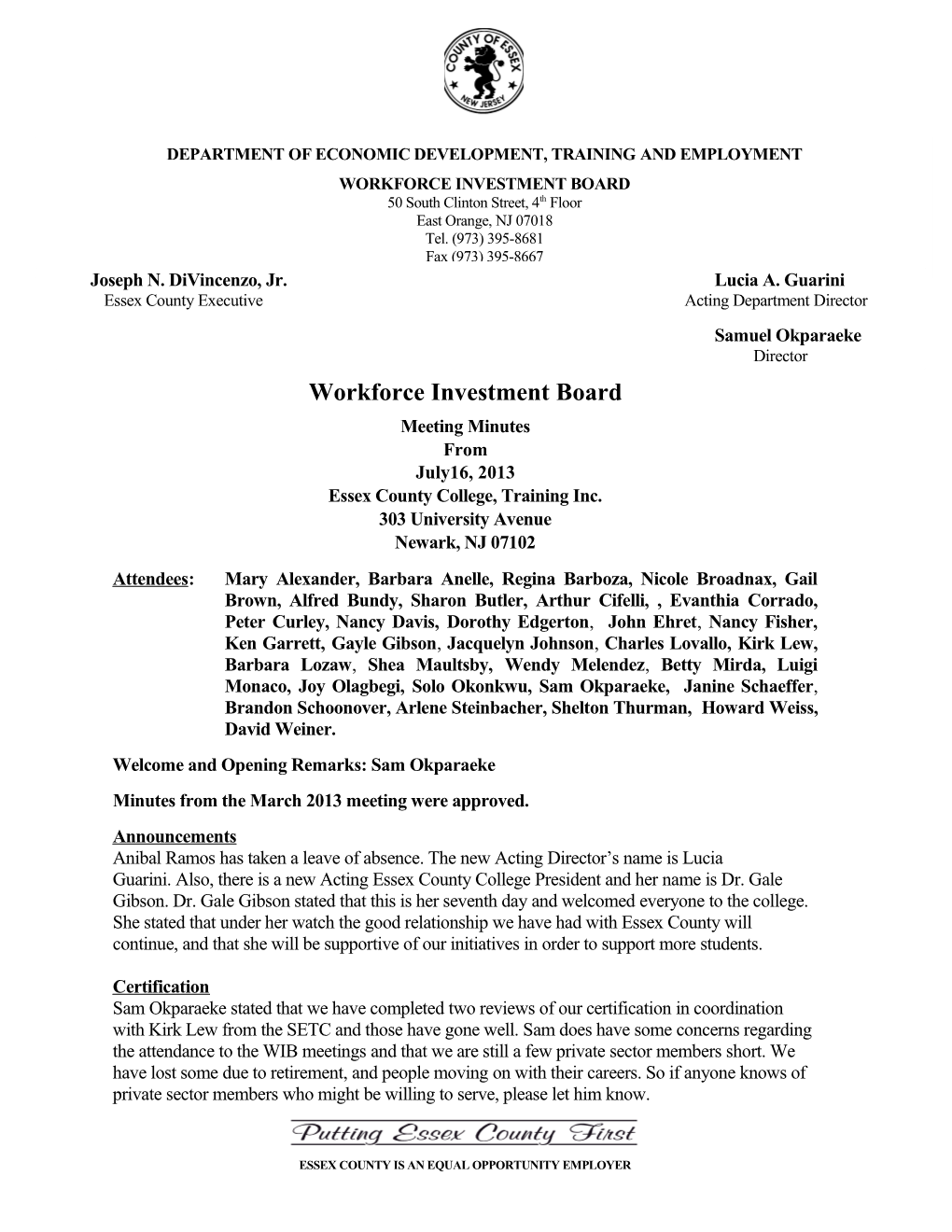 Workforce Investment Board