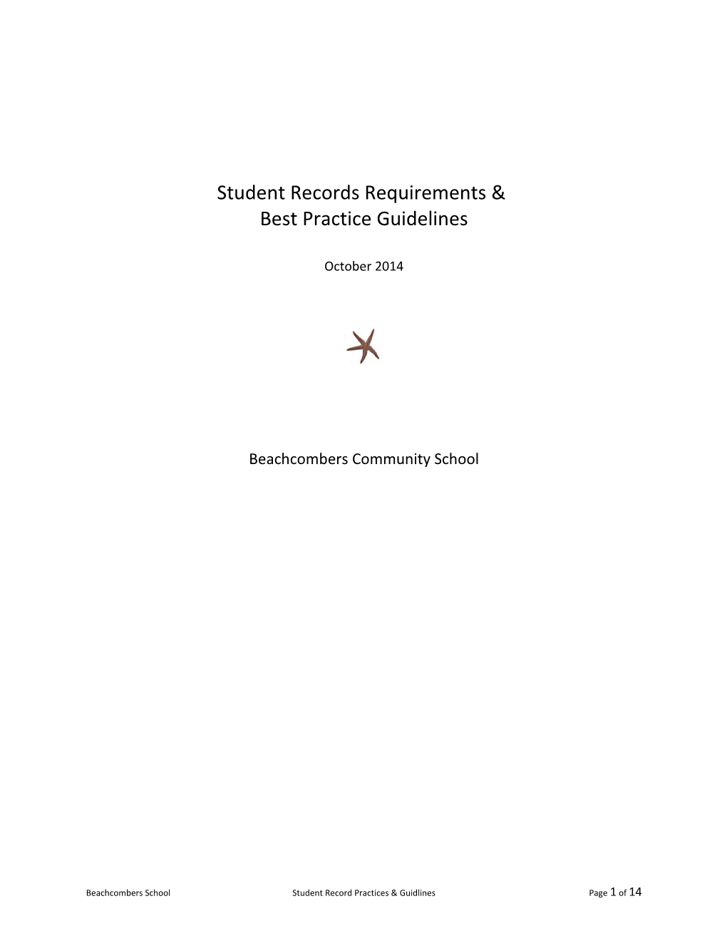 Student Records Requirements &