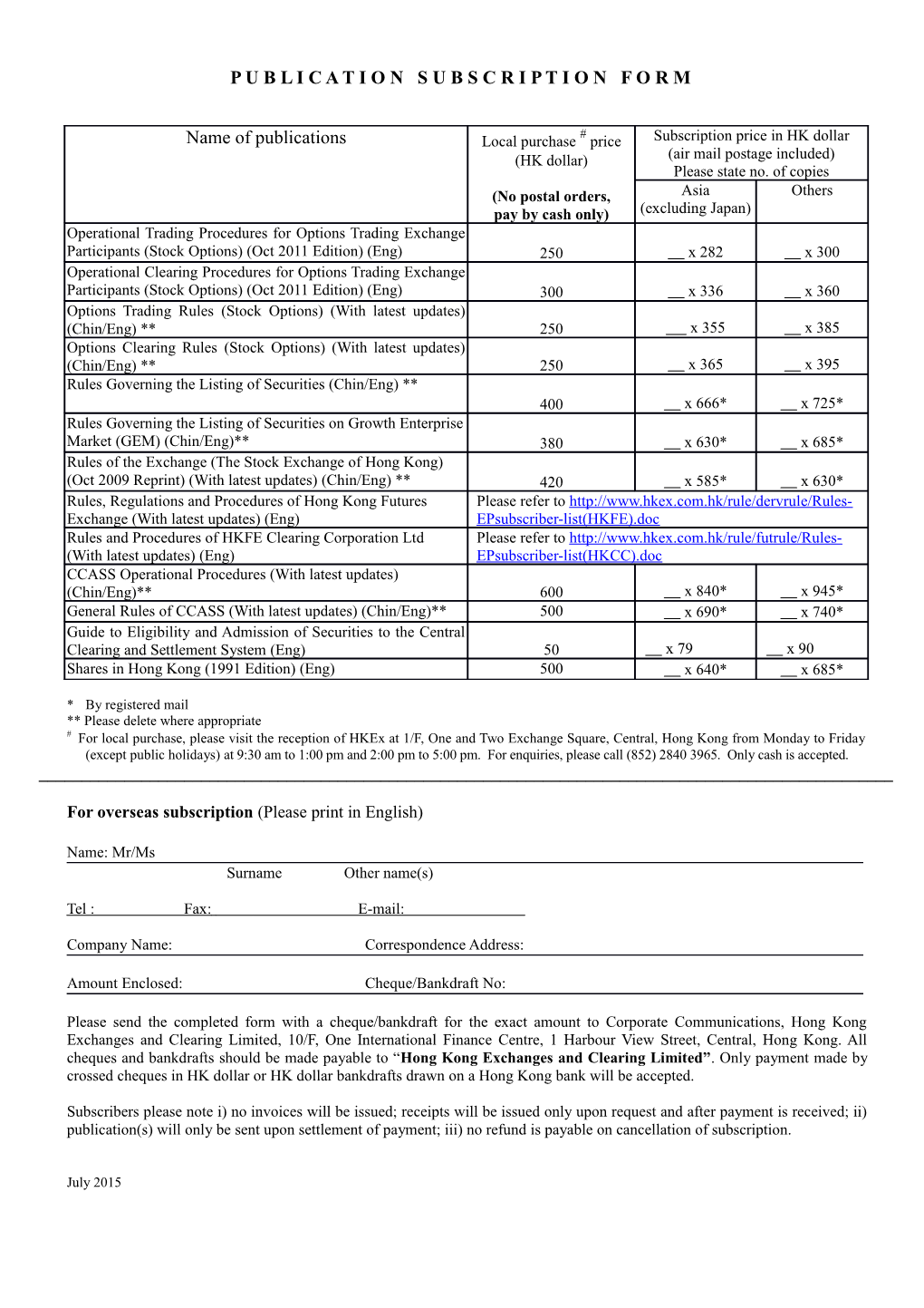 Hong Kong Exchanges and Clearing Limited s2