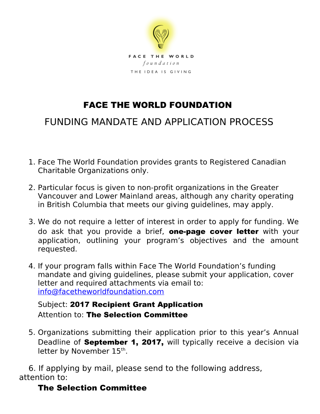 Face the World Foundation