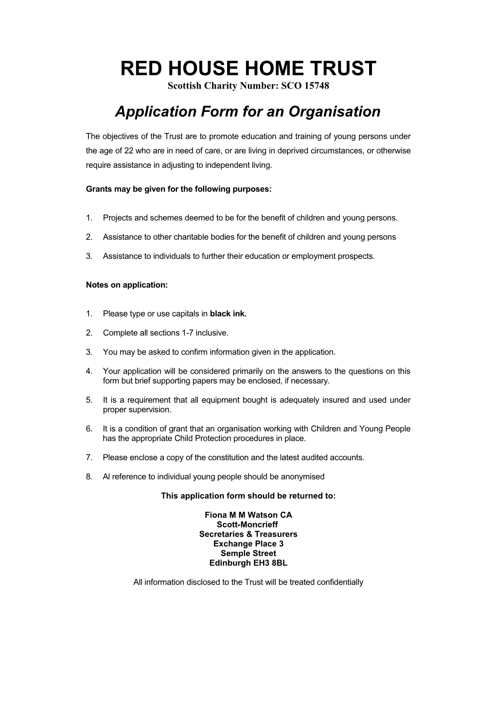 App Form Organisation Amended June 2016