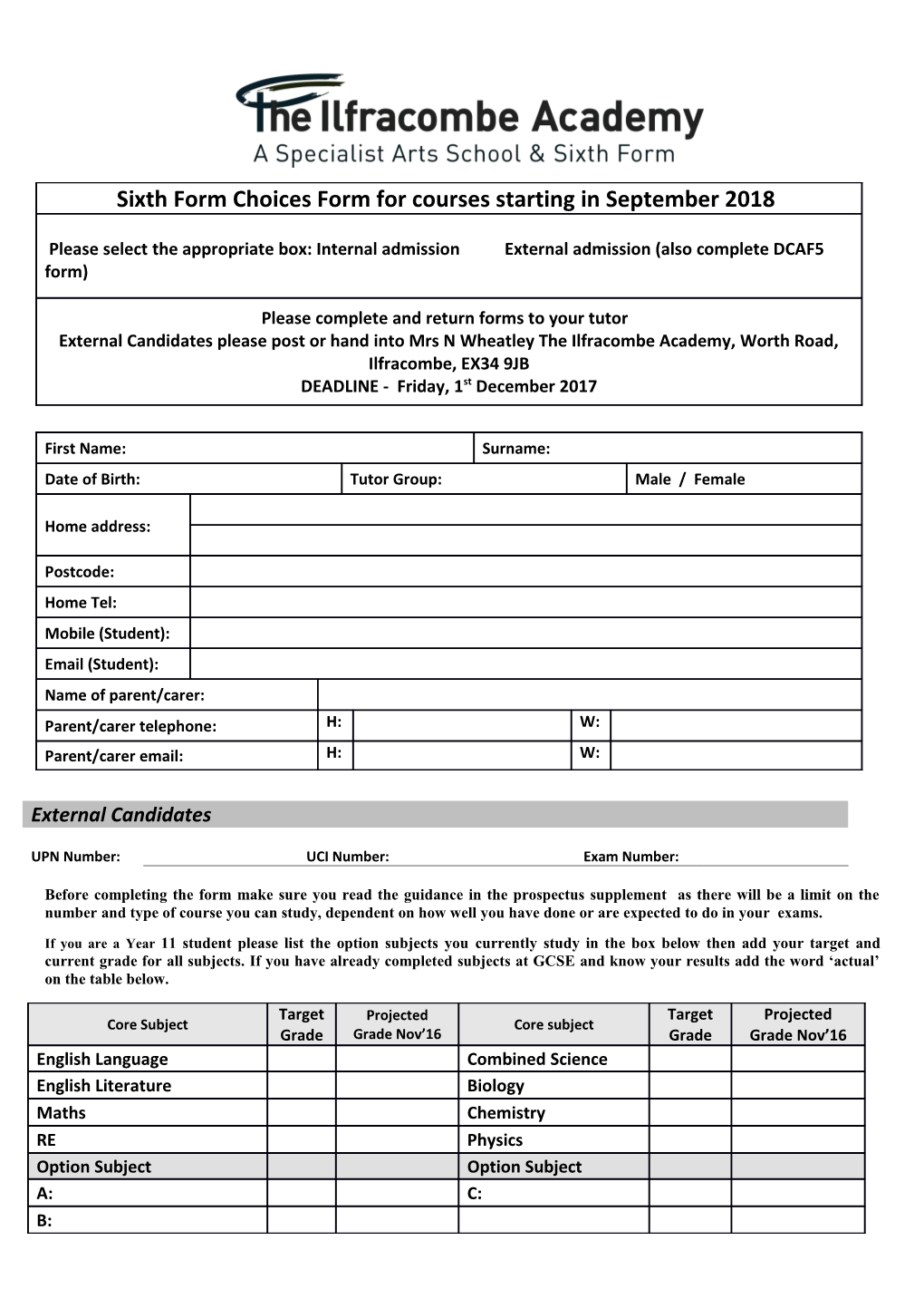 Before Completing the Form Make Sure You Read the Guidance in the Prospectus Supplement