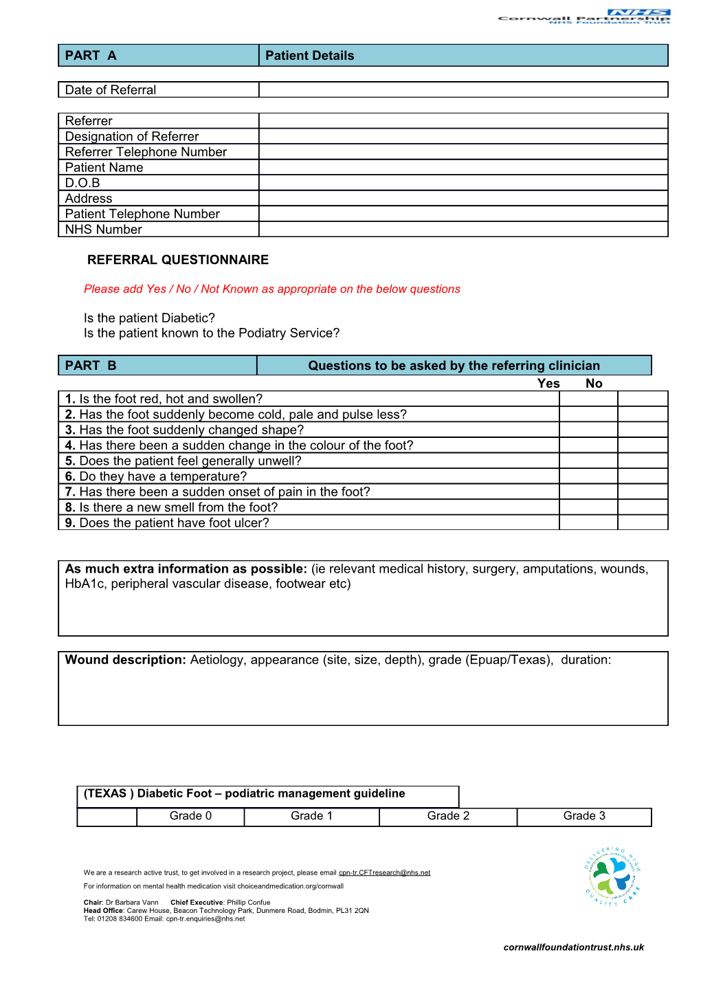 Referral Questionnaire