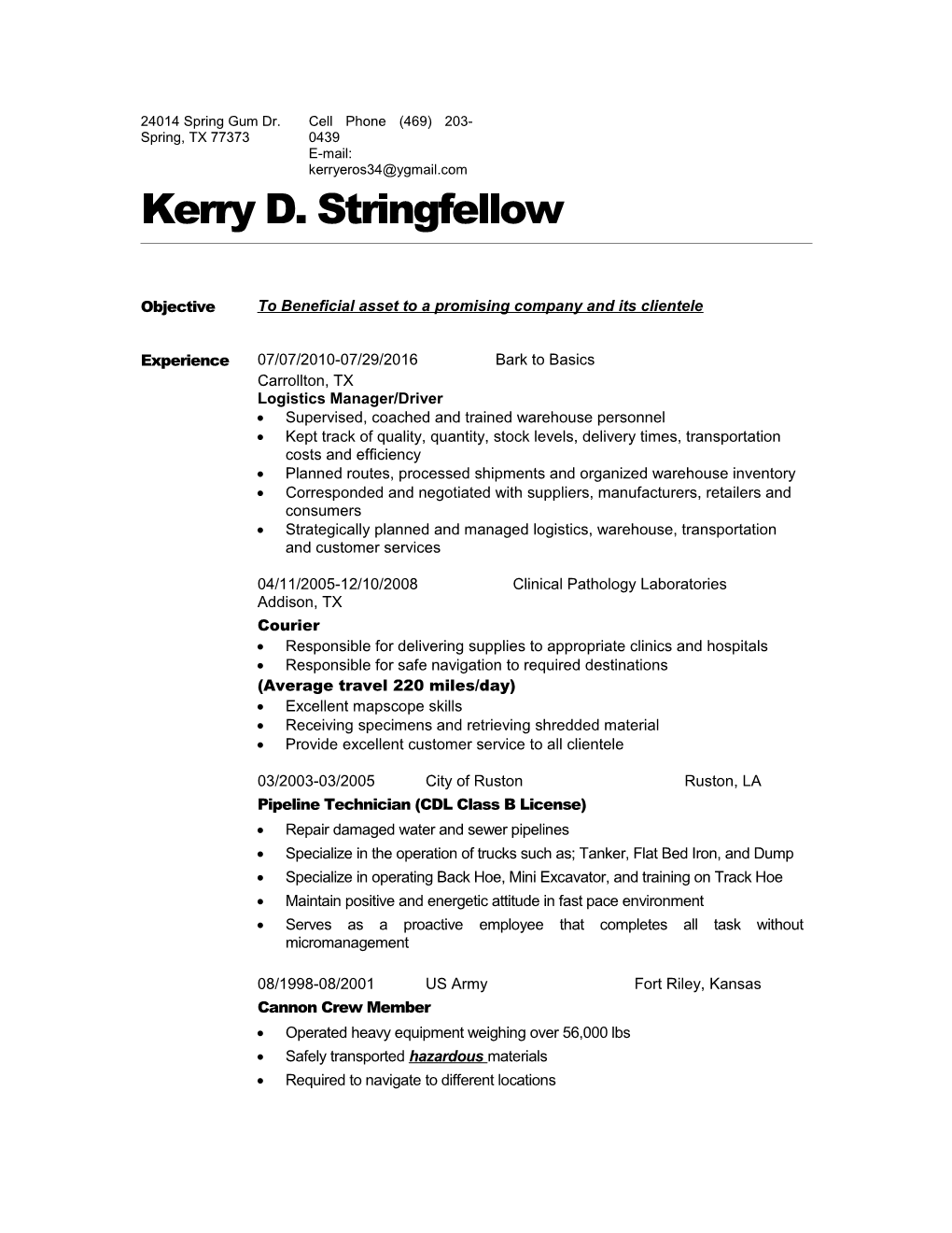 Kerry D. Stringfellow