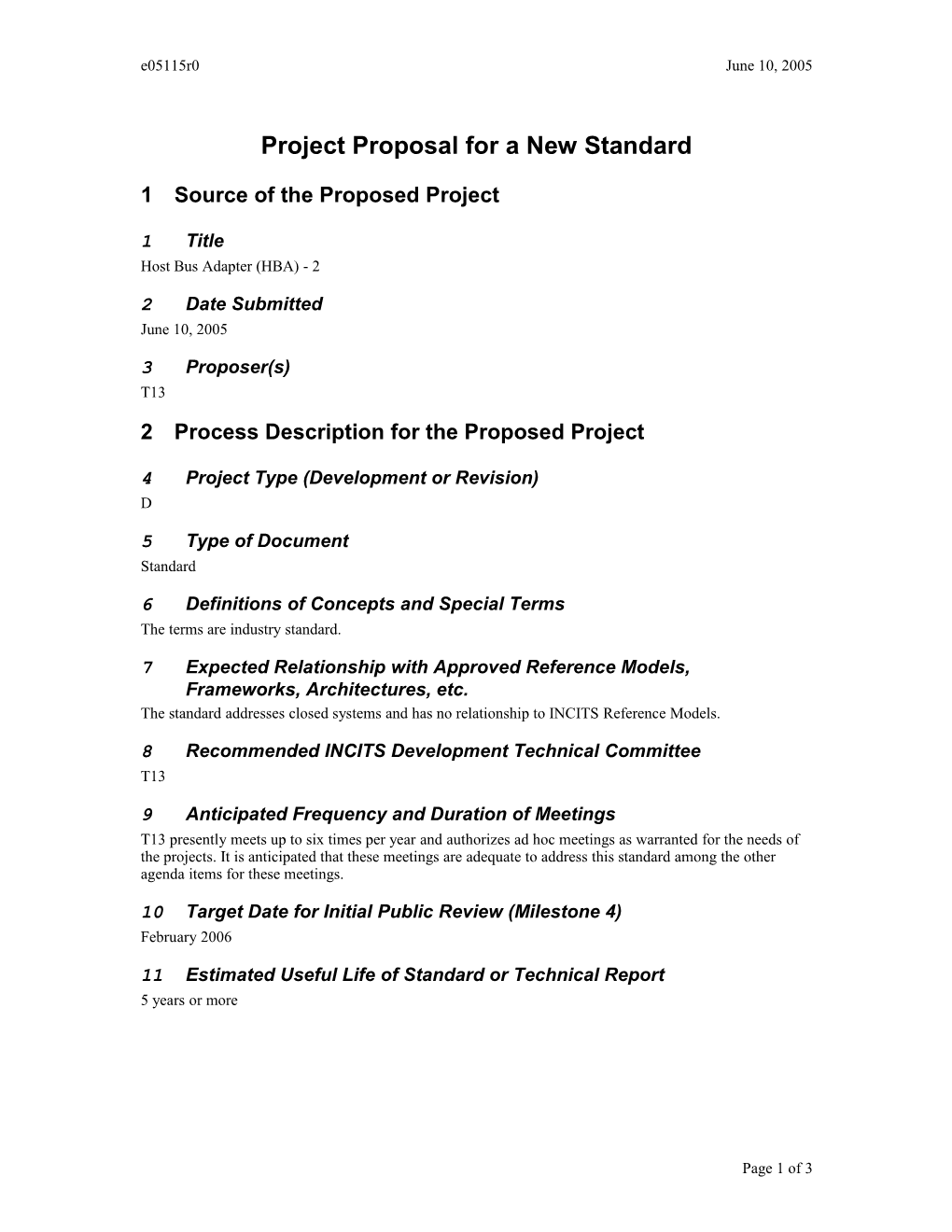 HBA-2 Project Proposal