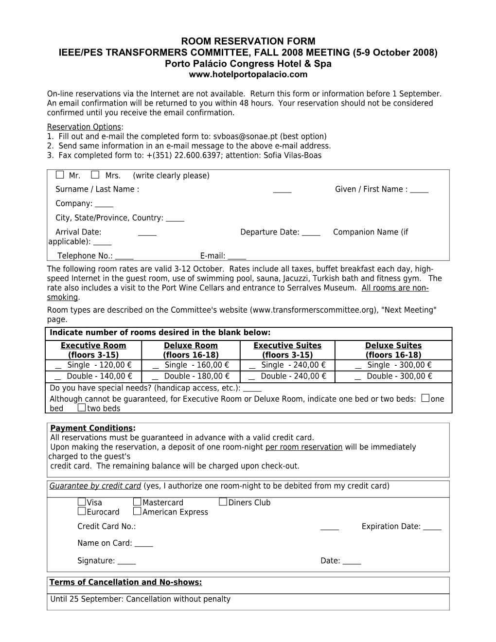 Room Reservation Form s1