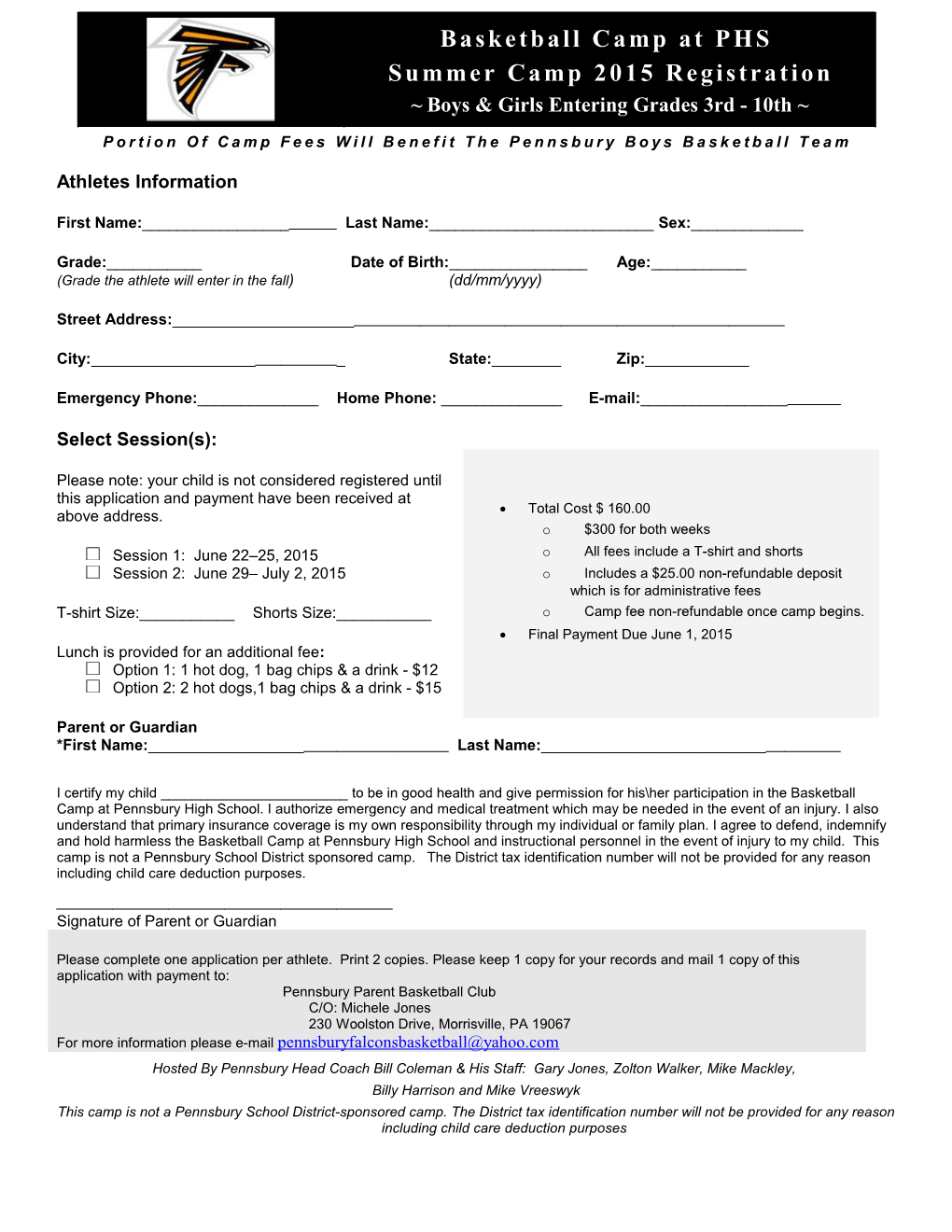 Pennsbury Basketball Summer Camp