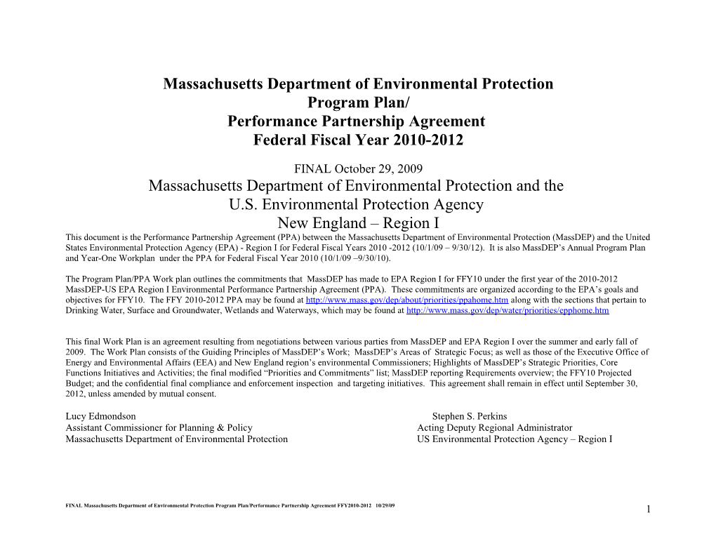 Massachusetts Department of Environmental Protection s1