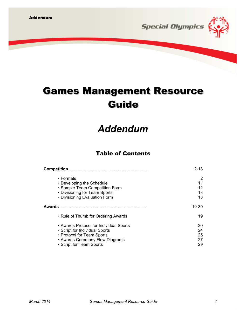 Games Management Guide