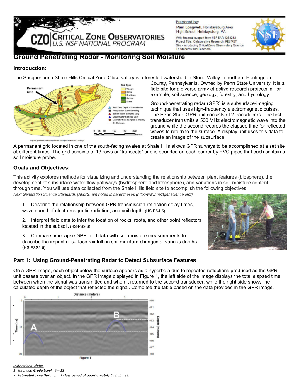 Ground Penetrating Radar - Monitoring Soil Moisture