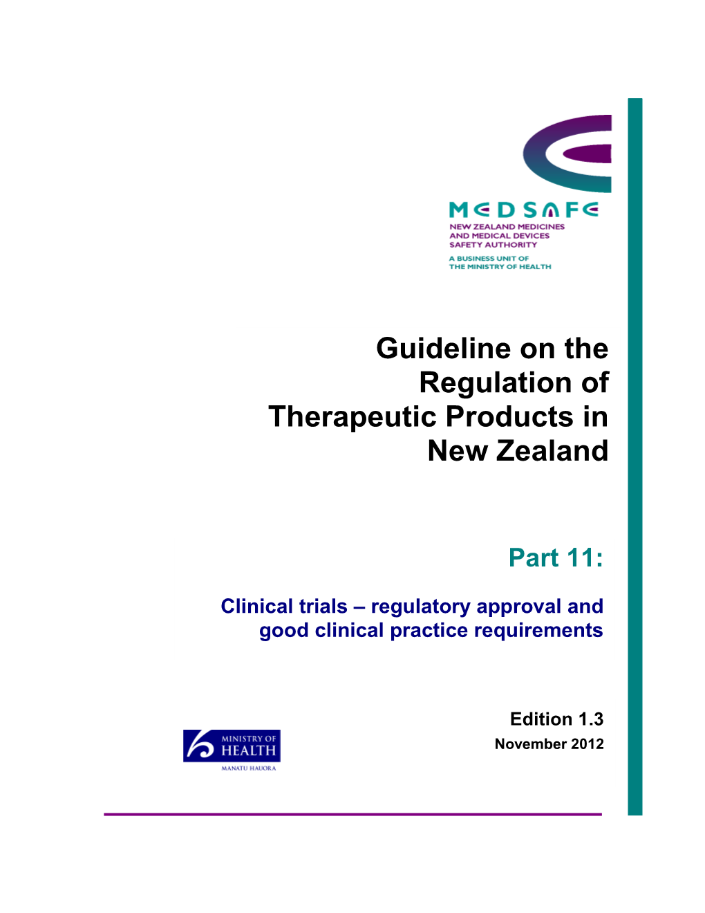 1.1Legislation Relating to Clinical Trials