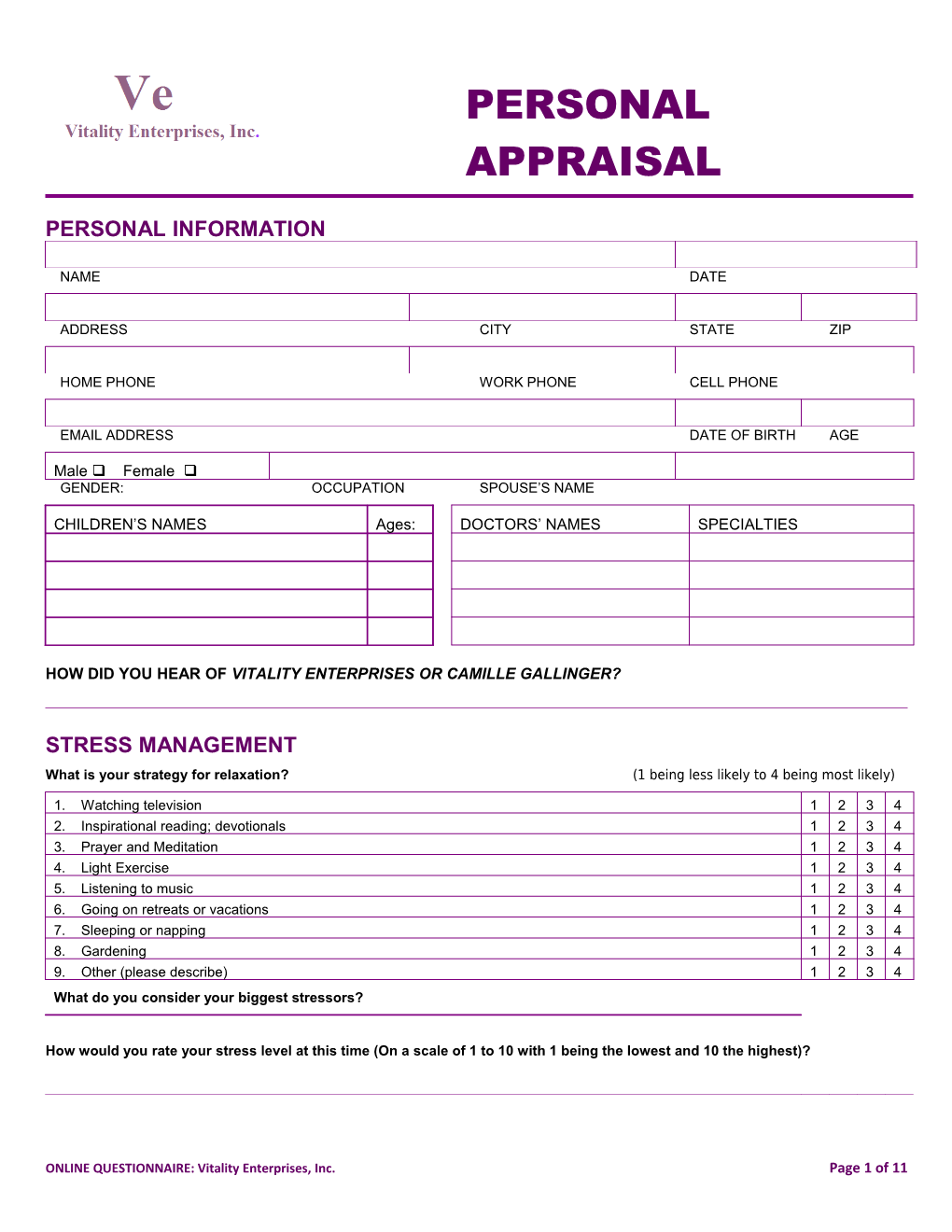 Personal Appraisal
