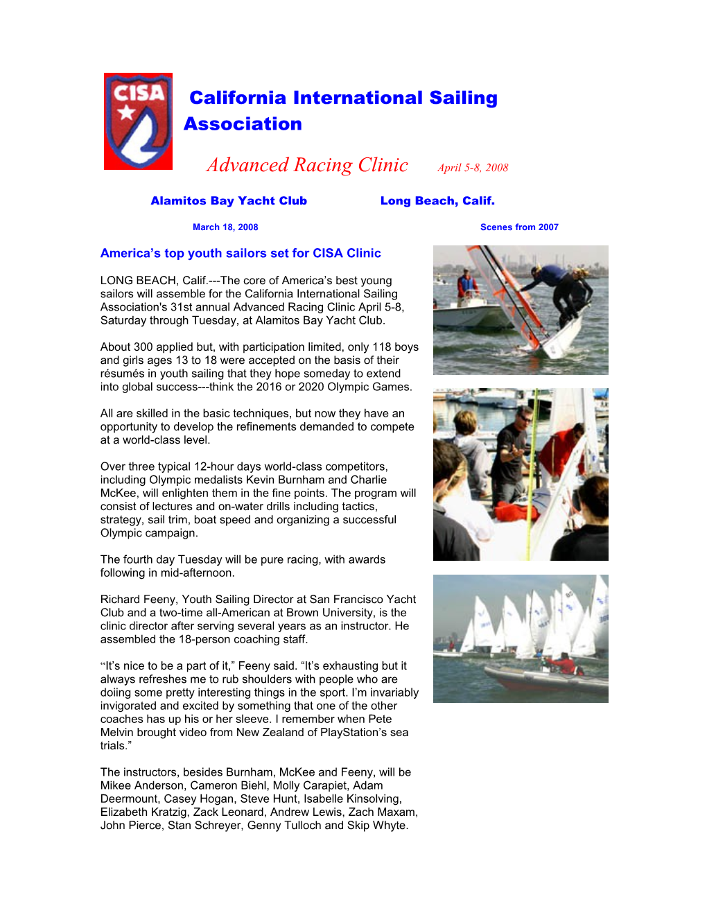 California International Sailing Association