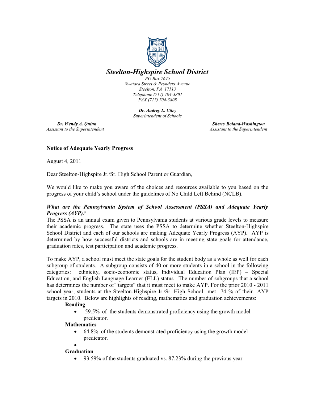 Baltimore City Public School System Circular No