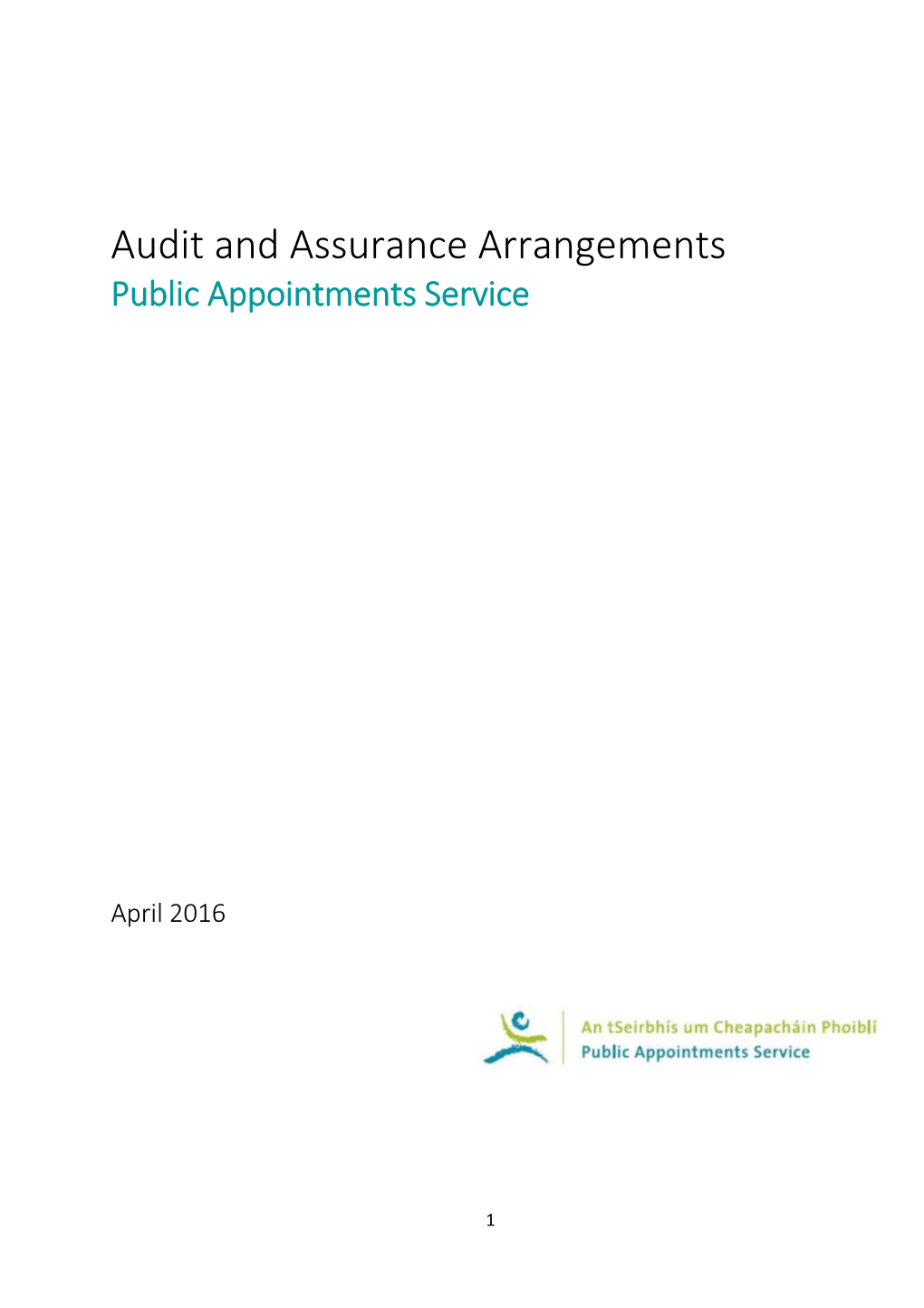 Audit and Assurance Arrangements