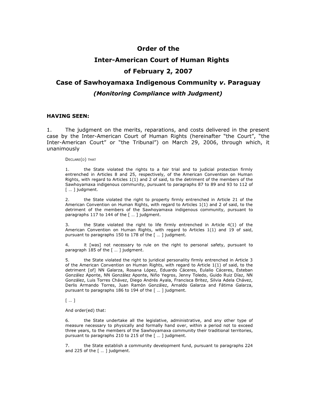 Inter-American Court of Human R Ights