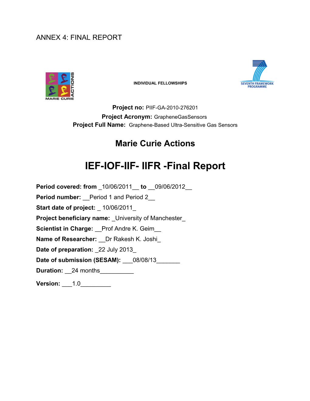 Annex 4: Final Report
