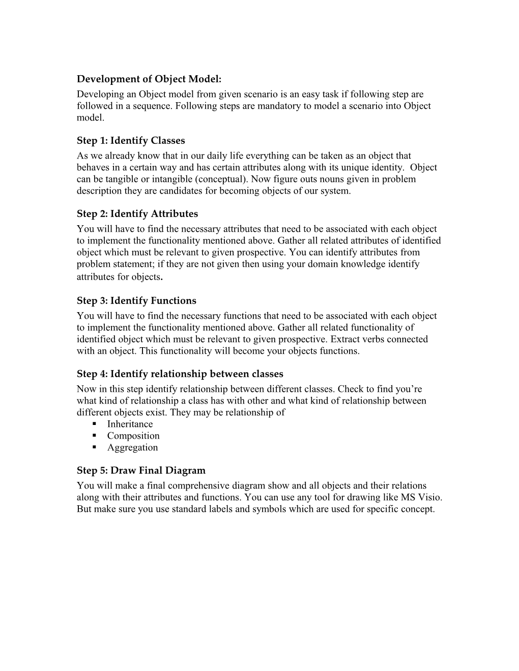 Assignment No 1 Sub Problems for Practice